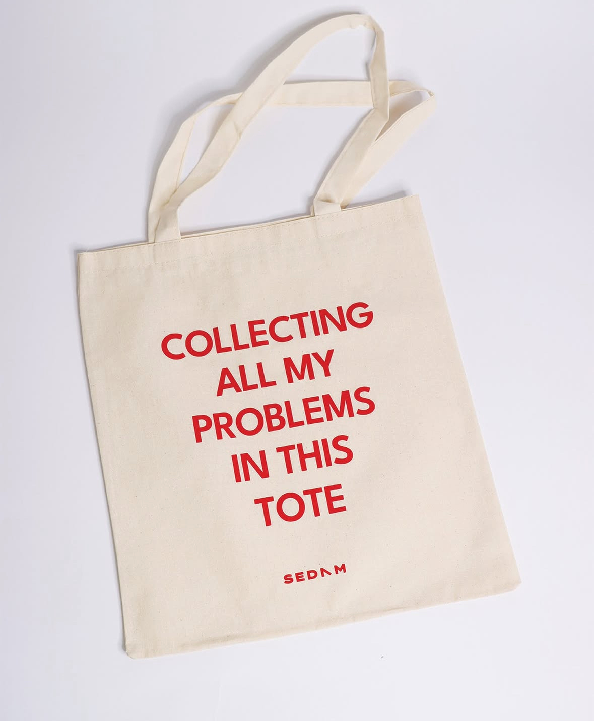 COLLECTING PROBLEMS Tote Bag - Sustainable canvas tote bag from SEDAM collection - Image 1
