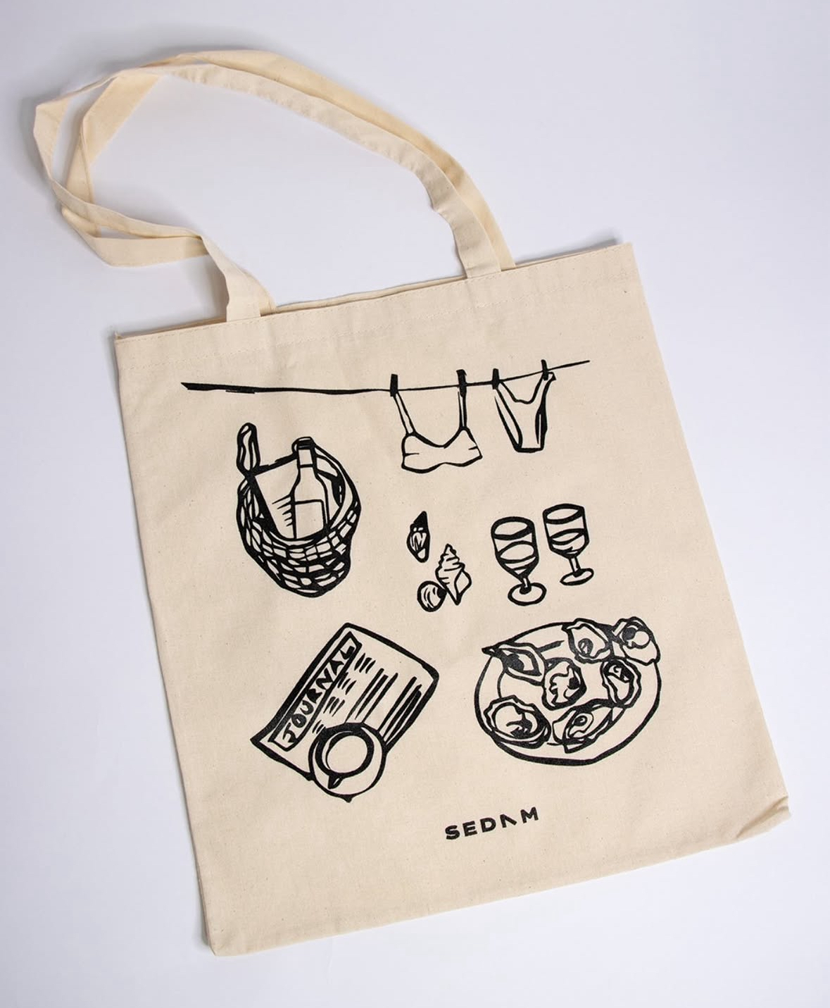 BEACH PLEASE Tote Bag - Sustainable canvas tote bag from SEDAM collection - Image 1