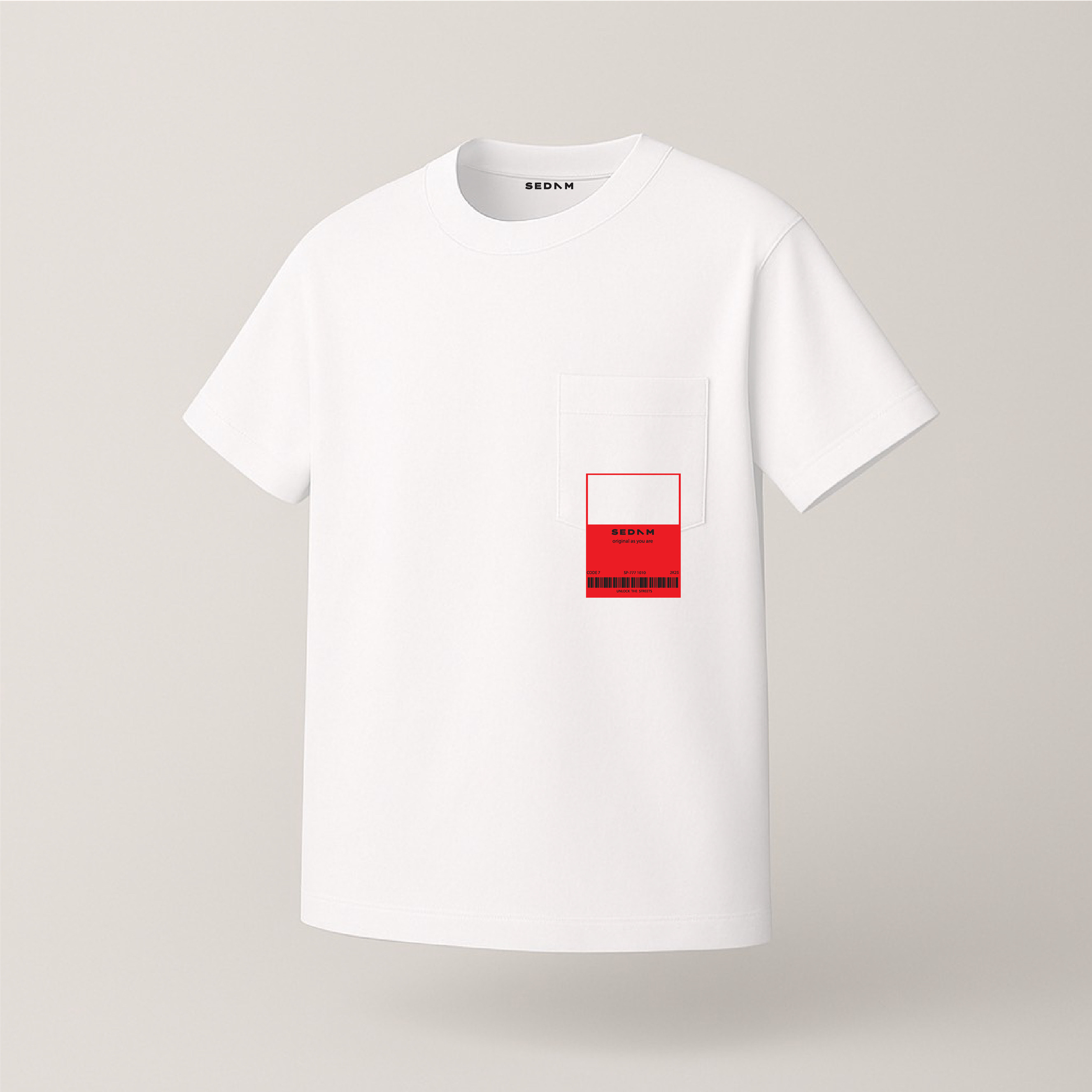 POCKET TEE - Sustainable premium pocket t-shirt from SEDAM streetwear collection - Image 1